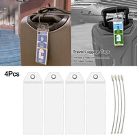 Porte étiquettes de bagage transparent (Bateau croisière) Home Travel World Store