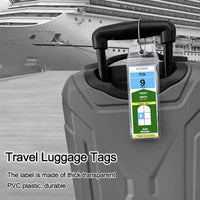 Porte étiquettes de bagage transparent (Bateau croisière) Home Travel World Store