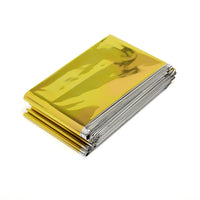10-1PCS Emergency Blanket Thermal Windproof Outdoor Survive First Aid Military Rescue Kit Waterproof Foil Blanket Hiking Camping Home Travel World Store