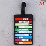 Country Name Suitcase Luggage Tag Fashion Letters Address Holder Baggage Label Silicone Identifier Travel Accessories Home Travel World Store
