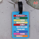 Country Name Suitcase Luggage Tag Fashion Letters Address Holder Baggage Label Silicone Identifier Travel Accessories Home Travel World Store