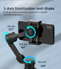 Stabilisateur à cardan 3 axes portable, avec suivi intelligent (AI) Home Travel World Store