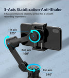Stabilisateur à cardan 3 axes portable, avec suivi intelligent (AI) Home Travel World Store