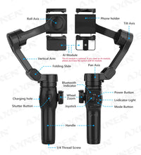 Stabilisateur à cardan 3 axes portable, avec suivi intelligent (AI) Home Travel World Store