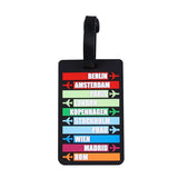 Country Name Suitcase Luggage Tag Fashion Letters Address Holder Baggage Label Silicone Identifier Travel Accessories Home Travel World Store