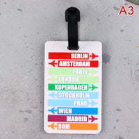 Porte-étiquette de bagage Silicone (Destination) Home Travel World Store