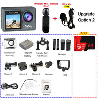 Caméras vidéo d'action 5K, Grand angle et Waterproof Home Travel World Store