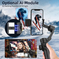 Stabilisateur à cardan 3 axes portable, avec suivi intelligent (AI) Home Travel World Store