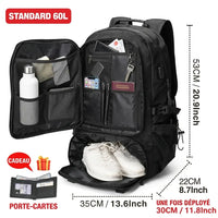 Sac à dos de voyage étanche, USB et de grande capacité Home Travel World Store