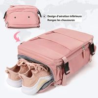 Sac à dos, grande capacité, étanche, pour ordinateur portable avec USB Home Travel World Store