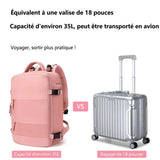 Sac à dos, grande capacité, étanche, pour ordinateur portable avec USB Home Travel World Store