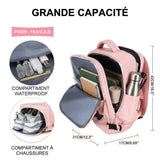 Sac à dos, grande capacité, étanche, pour ordinateur portable avec USB Home Travel World Store