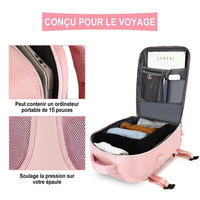 Sac à dos, grande capacité, étanche, pour ordinateur portable avec USB Home Travel World Store