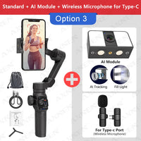 Stabilisateur à cardan 3 axes portable, avec suivi intelligent (AI) Home Travel World Store