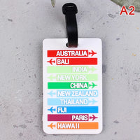 Country Name Suitcase Luggage Tag Fashion Letters Address Holder Baggage Label Silicone Identifier Travel Accessories Home Travel World Store