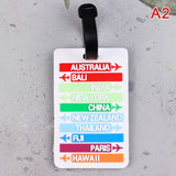 Country Name Suitcase Luggage Tag Fashion Letters Address Holder Baggage Label Silicone Identifier Travel Accessories Home Travel World Store