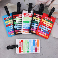 Country Name Suitcase Luggage Tag Fashion Letters Address Holder Baggage Label Silicone Identifier Travel Accessories Home Travel World Store