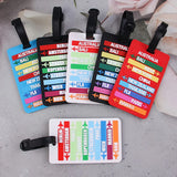 Country Name Suitcase Luggage Tag Fashion Letters Address Holder Baggage Label Silicone Identifier Travel Accessories Home Travel World Store