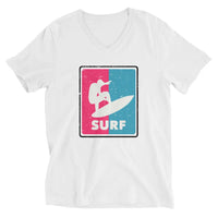 T-shirt Femme Manches Courtes Col V ( Surf ) Home Travel World Store