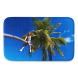 Tapis de bain à mémoire de forme (Aventurier sur palmier) Home Travel World Store