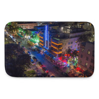 Tapis de bain à mémoire de forme (Miami night beach) Home Travel World Store