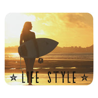 Tapis de souris Life style ( Surfeuse au coucher du soleil ) Home Travel World Store