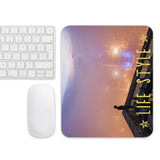 Tapis de souris life style Ville dans la brume et grimpeur urbain Home Travel World Store