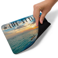 Tapis de souris life style bungalow de luxe au coucher de soleil Home Travel World Store