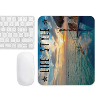 Tapis de souris life style bungalow de luxe au coucher de soleil Home Travel World Store