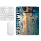 Tapis de souris life style bungalow de luxe au coucher de soleil Home Travel World Store