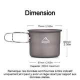 Tasse en aluminium de camping randonnée Home Travel World Store