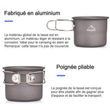 Tasse en aluminium de camping randonnée Home Travel World Store