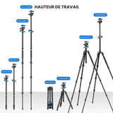 Trépied professionnels avec perche télescopique Home Travel World Store