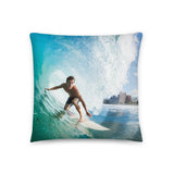 Coussin premium (Surfer vague) Home Travel World Store
