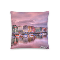 Coussin Norvège (Phoque et ville au coucher du soleil) Home Travel World Store