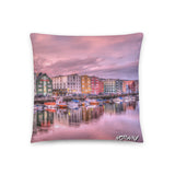 Coussin Norvège (Phoque et ville au coucher du soleil) Home Travel World Store
