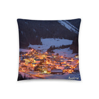 Coussin Autriche (village d'Oetz de nuit, Tyrol) Home Travel World Store