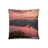Coussin Norvège (Fjord et Aurore boréale) Home Travel World Store