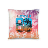 Coussin premium Surf Season (Hawaii 1980) Home Travel World Store