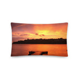 Coussin premium ( Coucher de soleil à curaçaos, caraïbes ) FR Home Travel World Store
