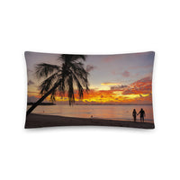 Coussin premium ( Coucher de soleil, Maldives ) FR Home Travel World Store
