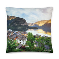 Coussin Autriche (Village autrichien en bord de lac) Home Travel World Store
