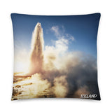 Coussin Island (Coucher de soleil et geyser islandais) Home Travel World Store