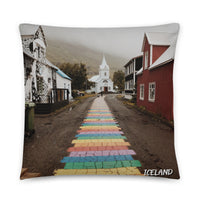 Coussin Island (Gullfoss Waterfall et rue arc-en-ciel a Seyðisfjörður) Home Travel World Store