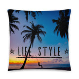 Coussin Life style ( Femme au coucher de soleil, Caraïbes ) Home Travel World Store