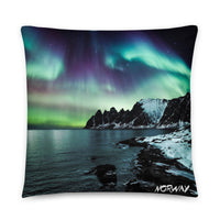 Coussin Norvège (Fjord norvégien et Aurore Boréale) Home Travel World Store