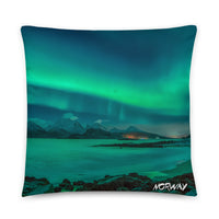 Coussin Norvège (Fjord et Aurore boréale) Home Travel World Store