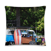 Coussin premium (Couple de Surfer) Home Travel World Store