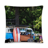 Coussin premium (Couple de Surfer) Home Travel World Store