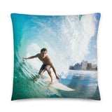 Coussin premium (Surfer vague) Home Travel World Store